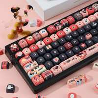 Cartoon Theme Keycaps M-OA/Cherry Profile PBT Dye Sublimation Keycaps 125 Keys for Mx Switch 61/68/104/108 Mechanical Keyboard