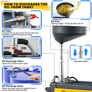<span class=keywords><strong>Cambiador</strong></span> de aceite residual neumático Colector de drenaje de aceite residual neumático Recoger máquina de aceite para coche con carro - Product Image 4