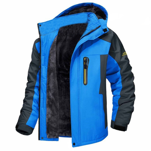 Veste de ski d'hiver imperméable personnalisée et écologique pour homme, idéale pour la randonnée en extérieur, l'alpinisme et le camping, avec doublure polaire chaude et col montant. - Product Image 1