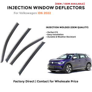 Injection Window Visors Rain Guards for Volkswagen ID6 2022 | Side Window Deflectors Custom Fit Auto Accessories - Product Image 2