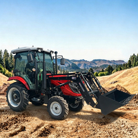 Tracteur agricole classique 4x4 de 120 CV avec cabine climatisée, système hydraulique robuste et levage haute performance pour l'agriculture professionnelle