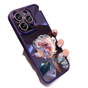 Long lanh ống Kính phim iphone15promax điện thoại trường hợp bao gồm tất cả 14 màu tím đậm tăng 13 cứng 11 - Product Image 1