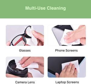 Lingettes humides pour appareils photo et écrans d'ordinateur Lingettes nettoyantes pour lentilles emballées individuellement - Product Image 3