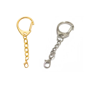 Bán Buôn Tự Làm Thủ Công Thép Không Gỉ & Hợp Kim Keychain Phần Cứng D-Hình Dạng Móc Và Nhảy Nhẫn Cho Đồng Xu Giữ - Product Image 4