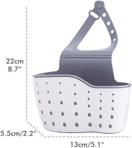 Organisateur d'accessoires pour évier de cuisine, sangle réglable, panier pour évier, porte-éponge, panier égouttoir pour évier - Product Image 2