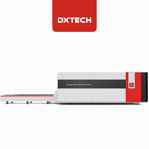 Machine de découpe laser à fibre CNC à couverture intégrale avec plateforme d'échange 3000W, découpeuse laser de tôle métallique DWG/PLT/BMP, compétitive - Product Image 1