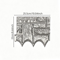 Lot de 4 clôtures de jardin décoratives en imitation pierre, bordure en pierre artificielle, faux bordure en briques de pierre pour jardin