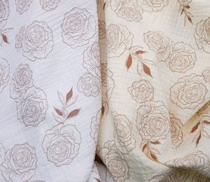 Оптовая продажа прочной жатой марлевой ткани, 100% хлопковая ткань для детского постельного белья и одежды - Product Image 1