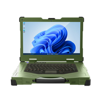Venta al por Mayor de Computadora Portátil Industrial Resistente de 15.6 Pulgadas, Color Verde Militar, Notebook PC
