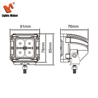 Projecteur de travail LED 40 Watt 3,2 pouces homologué E-Mark, 4000LM, faisceau de conduite, étanche IP67K pour camion, SUV, tout-terrain LML-6012-P9
