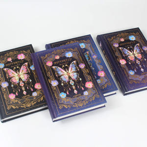 Оптовая продажа A5 в твердом переплете Ретро Бабочка Арт блокнот креативная студентка девушка милое украшение журнала цветная иллюстрация внутренней страницы - Product Image 6