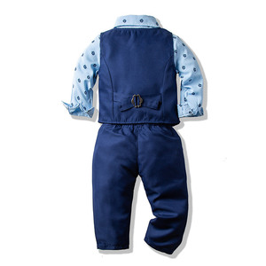 Conjunto de Ropa Otoño Invierno para Bebés Niños, Camisa de Manga Larga + Chaleco + Pantalón, Conjunto de Ropa para Niños - Product Image 2