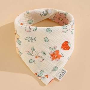 Bavoirs pour bébé en mousseline de coton 100% unisexe, bandana, bavoir à volants avec fermeture à boutons pression pour garçons et filles, pour la dentition - Product Image 3