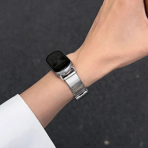 Correa de Reloj de Lujo al por Mayor, Correa de Acero Inoxidable de Alta Calidad con Diseño de Ojo de Gato y Bambú para <span class=keywords><strong>Xiaomi</strong></span> <span class=keywords><strong>Band</strong></span> 9 Pro (10 Unidades) - Product Image 2