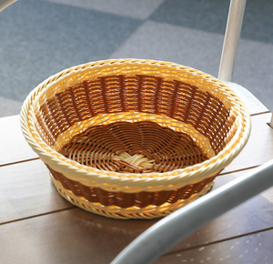 Cesta Redonda <span class=keywords><strong>de</strong></span> Mimbre <span class=keywords><strong>para</strong></span> Pan, Cestas Navideñas <span class=keywords><strong>para</strong></span> Alimentos, Cesta <span class=keywords><strong>de</strong></span> Frutas Apilable Resistente y Ecológica <span class=keywords><strong>para</strong></span> Cocina - Product Image 5
