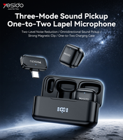 Microphone cravate double mode Yesido KR30 avec suppression du bruit, aimant puissant et étanchéité IP, avec étui de charge