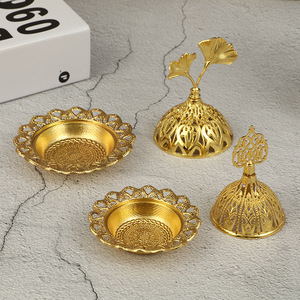 Brûleur d'aromathérapie en résine fine en forme de feuille de <span class=keywords><strong>Ginkgo</strong></span> ajourée, ornement de décoration d'intérieur tendance - Product Image 4