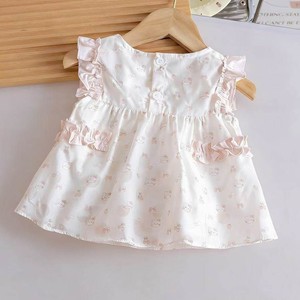 Tenues d'été pour filles RTS, nouvelle collection, combinaison en coton à imprimé étoiles, ensemble de combinaison, <span class=keywords><strong>gilet</strong></span> floral mignon, tenue deux pièces pour bébé - Product Image 6