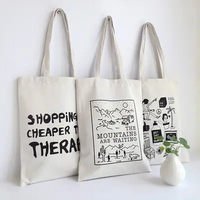 Sac fourre-tout en toile de coton avec logo personnalisé, grand, épais, réutilisable, vente en gros pour cadeau promotionnel