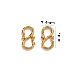 Conectores de Joyería <span class=keywords><strong>Linsa</strong></span> de Acero Inoxidable con Baño de Oro de 18K, Cierres Tipo M y S para Pulseras y Collares, Accesorios para Joyería DIY - Product Image 5
