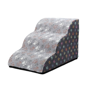 Großhandel Luxuriöse 2-Stufen Hundetreppe mit Weichem <span class=keywords><strong>Fleece</strong></span> und Schwamm Umweltfreundliche Haustierstufen für Couch und Bett - Product Image 3