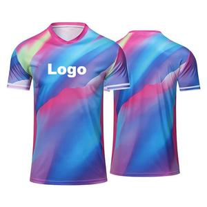 Футбольная форма из полиэстера на заказ, новый стиль, командная униформа с цифровой печатью логотипа для клубных матчей и прямых заказов с фабрики - Product Image 1