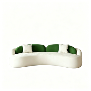 Juego <span class=keywords><strong>de</strong></span> Sofá <span class=keywords><strong>de</strong></span> Tres Plazas con Patas <span class=keywords><strong>de</strong></span> Madera Maciza, Diseño Nórdico Moderno y Minimalista, Tapizado en Tela Tecnológica para Salas <span class=keywords><strong>de</strong></span> Estar Pequeñas y Hoteles - Product Image 2
