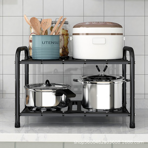 Étagère de rangement pour évier de cuisine, multi-niveaux, extensible, en métal, pour solution de rangement sous l'évier - Product Image 4