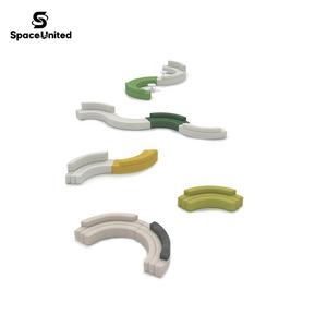 स्पेसएकीकृत आधुनिक घुमावदार शैली ठोस लकड़ी फ्रेम सार्वजनिक क्षेत्र लाउंज क्षेत्र मॉड्यूलर टिकाऊ सोफा - Product Image 6