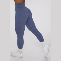 Ensemble de sport deux pièces respirant et personnalisé pour femme : haut court à manches courtes et legging de compression sans couture à dos froncé, haute qualité