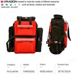 Groothandel OEM waterdichte Oxford materiaal rode kleur handmatige voeding lege medische <span class=keywords><strong>trauma</strong></span> outdoor nood EHBO rugzak - Product Image 2