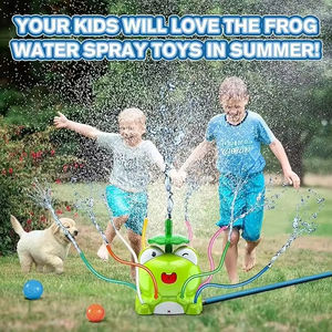 Jouets aquatiques 2-en-1 : Kits de pulvérisation grenouille avec jeu de <span class=keywords><strong>capture</strong></span> de balles et pulvérisation rotative – Jouets d'été pour jeux aquatiques en extérieur - Product Image 3