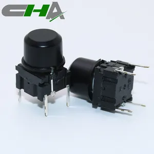 CHA C3102A-L2-R-C Cylindrical cap 10x10mm tactile switch with led
