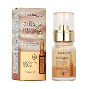 Base de Maquillaje Kiss Beauty 100% Esencia con Ingredientes de Colágeno para una Cobertura Perfecta, Base de Maquillaje Natural Nude - Product Image 1