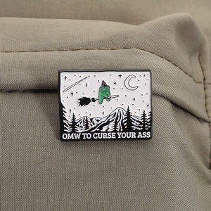 Drôle Sorcière Grenouille Émail Pin Dessin Animé Souris Grenouille Mouton Animal Citation Broche Revers Badge Bijoux Cadeau pour Amis En Gros - Product Image 3