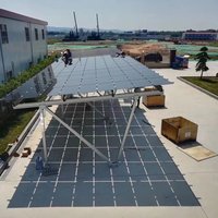 Carport photovoltaïque personnalisable, résistant au feu, en verre, générant de l'énergie, modèle Kaho2022106, 300W