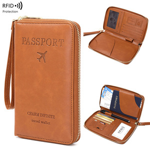 Nuovo Portadocumenti RFID 2026 per Passaporti, Biglietti Aerei e Certificati, Borsa da Viaggio Multifunzionale alla Moda con Cerniera - Product Image 2