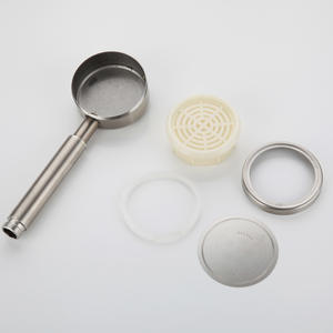 Handheld Shower Head 304 Stainless Steel High Pressure <b>Round</b> Jet Spray Portable <b>Brushed</b> Finish 7.0 Gpm Flow Rate - Product Image 3