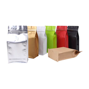 Sac d'emballage de café à fond plat imprimé personnalisé feuille d'aluminium avec valve pochette à fermeture éclair refermable de qualité alimentaire écologique - Product Image 4