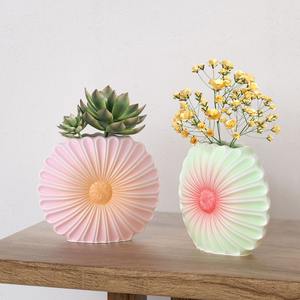 قالب سيليكون إبداعي DM1159 على شكل مزهرية عباد الشمس ثلاثية الأبعاد، قالب راتنج لعمل ديكورات يدوية من الجبس والخرسانة لأصيص الزهور - Product Image 3