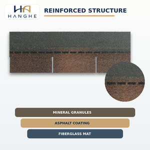 Hanghe - Tuiles de toit modernes personnalisées en gros, tuiles en asphalte imperméables pour hôtels, villas, complexes hôteliers, matériaux de toiture - Product Image 1
