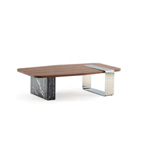 Ensemble de mobilier de bureau modulaire avec canapé et table basse, design moderne minimaliste avec plateau en pierre