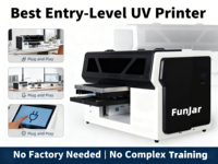 Imprimante UV à plat innovante FunJar 3050 MINI pour petites entreprises, machine d'impression de panneaux publicitaires avec tête d'impression DX7 pour matériaux flexibles