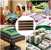 Supports de tuiles en bois légers pour jeu de société, 4 pièces, pour la maison, les voyages, les fêtes, les clubs, les vacances, les occasions festives, supports de Mahjong en bois