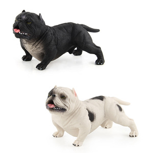 Figurine de chien <span class=keywords><strong>Pitbull</strong></span> bouledogue français simulé 13cm modèle animal solide 6 styles décor de bureau à collectionner - Product Image 2