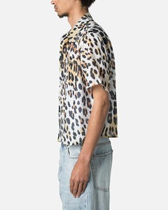 Biểu Tượng Tùy Chỉnh Mùa Hè Nút up Cotton Giản Dị Thời Trang Phố Quá Khổ Sơn <span class=keywords><strong>Leopard</strong></span> Ngắn Tay Áo Người Đàn Ông Của Áo Sơ Mi - Product Image 3