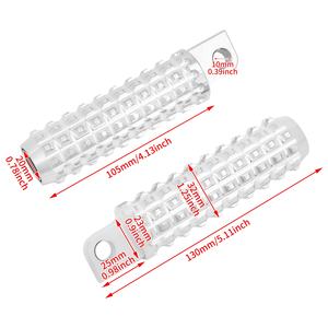 Reposapiés de clavijas CNC para motocicleta, color negro/cromado, para <span class=keywords><strong>Harley</strong></span> Sportster 883 <span class=keywords><strong>1200</strong></span> XL XR VRSC Softail Dyna Touring Electra Glide FLHX - Product Image 4