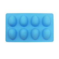 Nouveau moule à gâteau créatif en forme d'œuf, 8 cavités, en silicone alimentaire, pour la pâtisserie, vente en gros