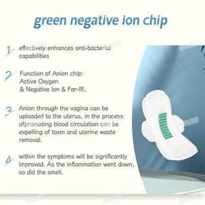 Toallas Sanitarias Desechables de Algodón Orgánico para Mujer, Higiene Femenina, Venta al por Mayor, Toallas Sanitarias Aniónicas Súper Absorbentes - Product Image 5