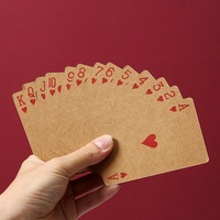 Cartes de jeu personnalisées en papier kraft créatif épaissi et givré, avec logo/design graphique personnalisé, cadeaux promotionnels